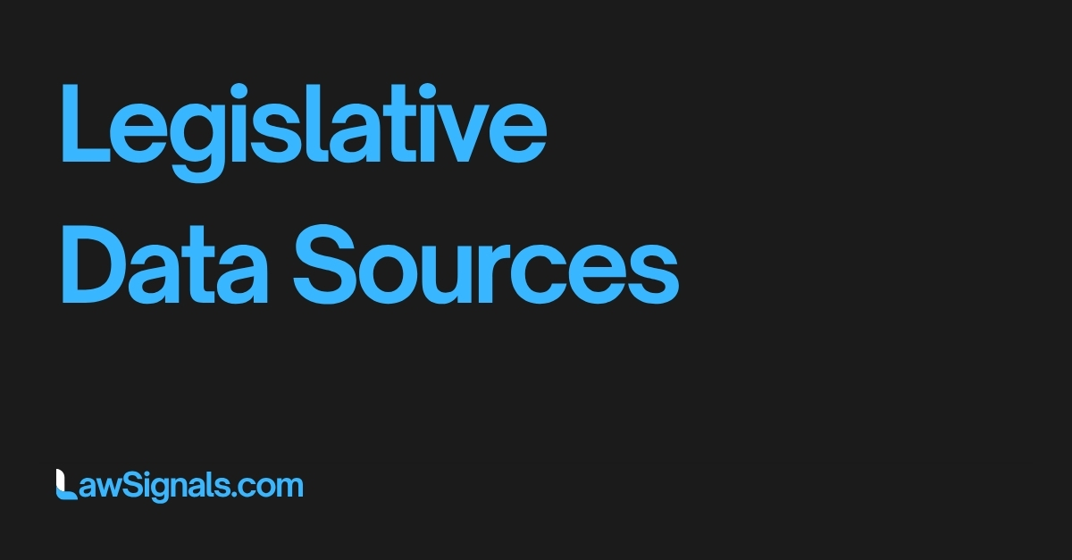 State legislative data sources (2026) | LawSignals